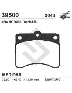 Im Past. Freno Del. Asia Towner 90/94 (furgon Chico) - Daihatsu Hi Jet Cab Van 90/94