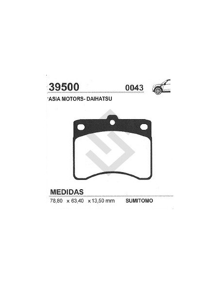 Im Past. Freno Del. Asia Towner 90/94 (furgon Chico) - Daihatsu Hi Jet Cab Van 90/94