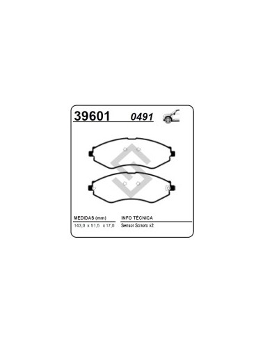 Ch Past. Freno Del. Aveo 05/08 - Daewoo Lacetti 04/... Nubira Sedan 03/...