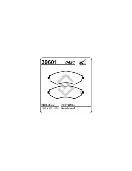 Ch Past. Freno Del. Aveo 05/08 - Daewoo Lacetti 04/... Nubira Sedan 03/...
