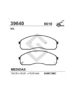 Im Past. Freno Del. Kia Carnival 2.9 Td-2.5 V6 02/... / Pregio (tb) 2.5i/2.7d 97/...