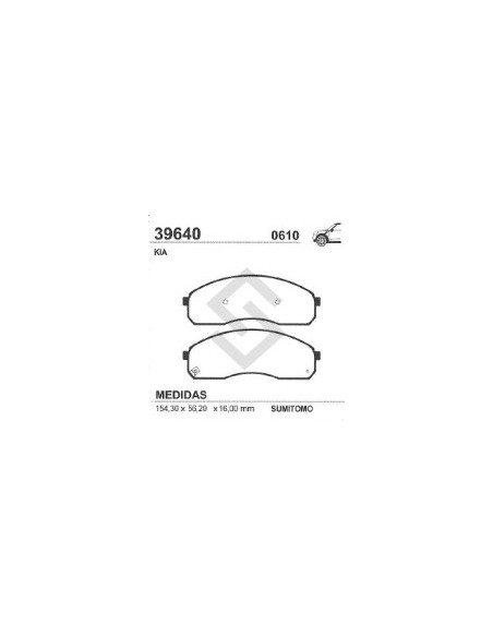 Im Past. Freno Del. Kia Carnival 2.9 Td-2.5 V6 02/... / Pregio (tb) 2.5i/2.7d 97/...