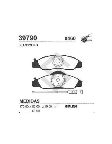 Im Past. Freno Del. Ssangyong Musso / New Korando 97/...