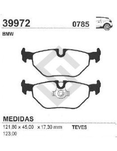 Im Past. Freno Tras. Bmw Serie 3 2.0/2.5/2.8/3.0/3.5/4.4  95/...