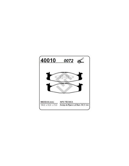 Fd Past. Freno Del. F.150/250/ranger 94/96