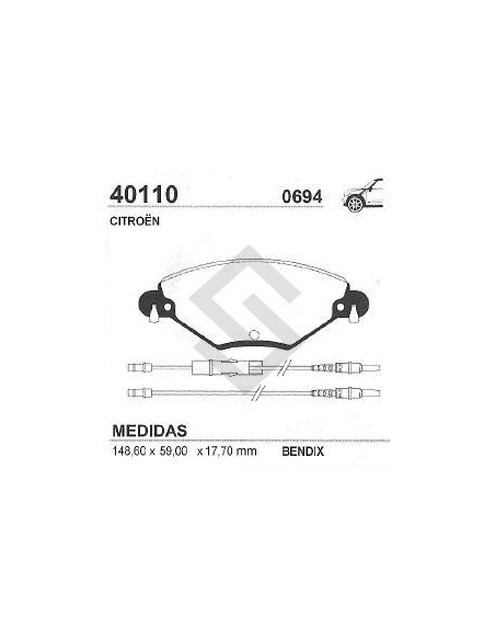 Ct Past. Freno Del. Citroen C5 2.0 Berlina / Break 01/...