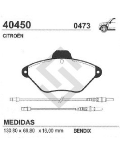 Ct Past. Freno Del. Xantia 2.0i Berlina / Break 93/01