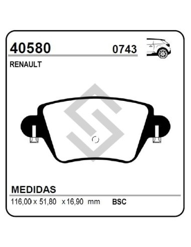 Rt Past. Freno Tras. Kangoo/express 98/...