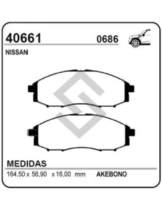 **im Past. Freno Del. Nissan Frontier 2wd-4wd 03/04 / Terrano D22 4x4 / Xterra 03/04
