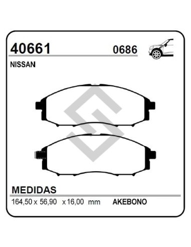 **im Past. Freno Del. Nissan Frontier 2wd-4wd 03/04 / Terrano D22 4x4 / Xterra 03/04