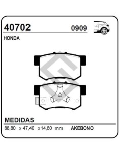 Im Past. Freno Tras. Honda Cr-v 05/06