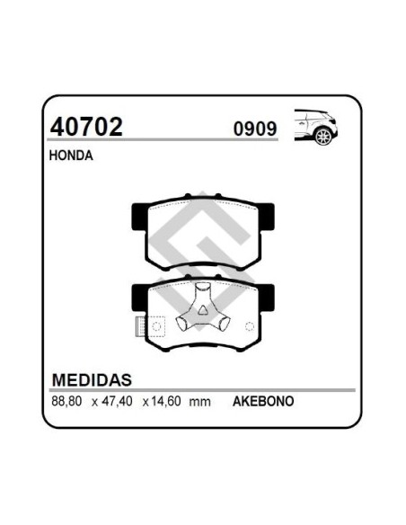 Im Past. Freno Tras. Honda Cr-v 05/06