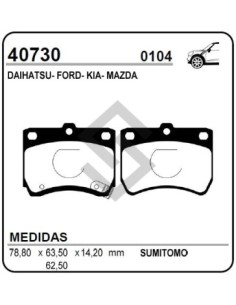 Vr Past. Freno Del. Festiva 90/94 - Kia Avella-pride - Mazda 121 Todos 90/94