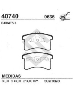 Im Past. Freno Del. Daihatsu Cuore Iii 90/94 / Mira 92/... / Move 00/...