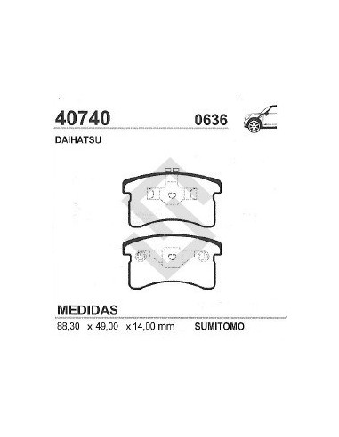 Im Past. Freno Del. Daihatsu Cuore Iii 90/94 / Mira 92/... / Move 00/...
