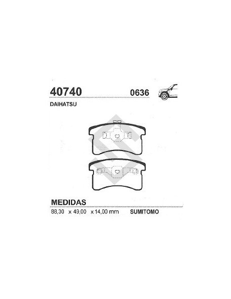 Im Past. Freno Del. Daihatsu Cuore Iii 90/94 / Mira 92/... / Move 00/...