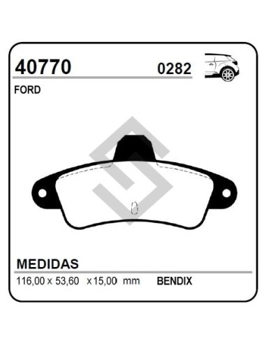 Fd Past. Freno Tras. Mondeo Ghia 93/95
