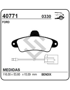 Fd Past. Freno Tras. Mondeo 93/95 - C/sensor