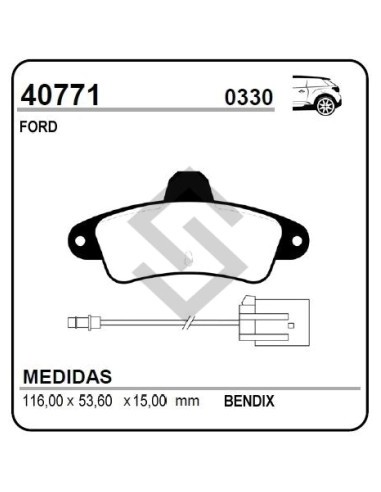 Fd Past. Freno Tras. Mondeo 93/95 - C/sensor