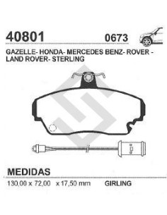 Im Past. Freno Del. M.benz 180d 1.8 94/...