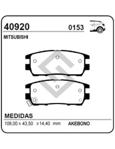Im Past. Freno Tras. Mitsubishi L-300 90/.. 2.5 / Montero 91/... 2.3td