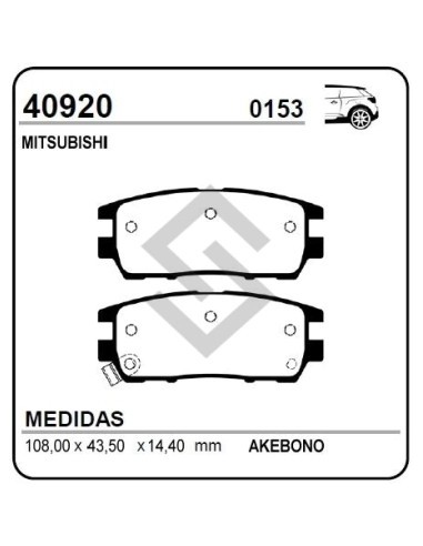 Im Past. Freno Tras. Mitsubishi L-300 90/.. 2.5 / Montero 91/... 2.3td