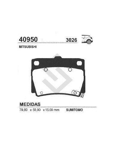 Im Past. Freno Tras. Mitsubishi Montero Sport 2.5td-3.0 V6 98/...