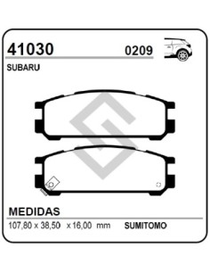 Im Past. Freno Tras. Subaru Legacy .../99 - Forester 2.0 97/... - Griega 90/94 - Svx 90/94