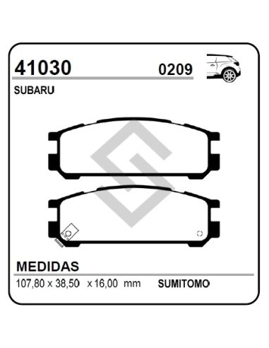 Im Past. Freno Tras. Subaru Legacy .../99 - Forester 2.0 97/... - Griega 90/94 - Svx 90/94