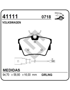 Vw Past. Freno Tras. Transporter / Caravelle T4 Bus / Van / Flatbed Chassis 2.4d-2.5 90/...