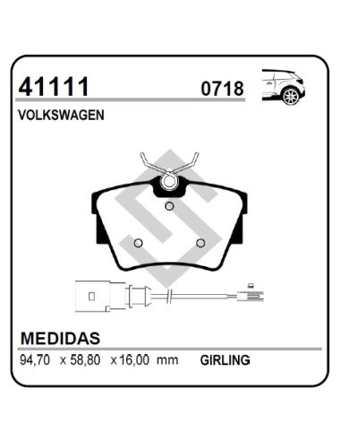 Vw Past. Freno Tras. Transporter / Caravelle T4 Bus / Van / Flatbed Chassis 2.4d-2.5 90/...