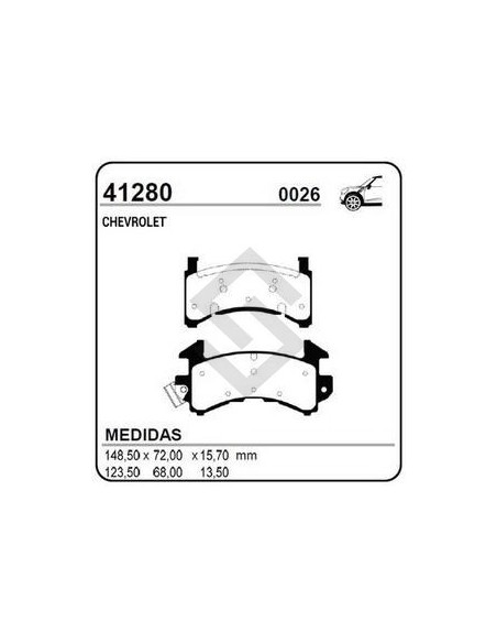 Ch Past. Freno Del. Blazer 90/94 - S-10 Americana 83/... - Camaro 81/92 - Jimmy 83/... - Pontiac 83/83 - Pontiac Grand Prix
