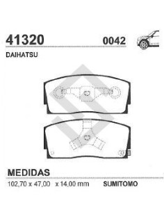 Im Past. Freno Del. Daihatsu Aplausse / Charade 90/94