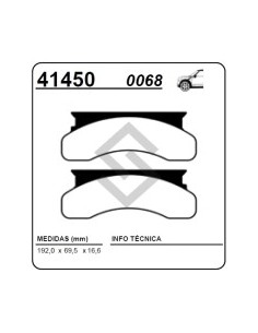 Fd Past. Freno Del. F.250 4x4 92/94 - Econoline 79/83 - Ranger 79/83
