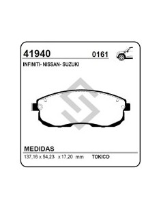 Im Past. Freno Del. Nissan Tiida 1.8 07/... /200 Sx / 350 Z / Altima I / Maxima Iii / Sentra V