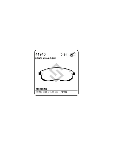 Im Past. Freno Del. Nissan Tiida 1.8 07/... /200 Sx / 350 Z / Altima I / Maxima Iii / Sentra V