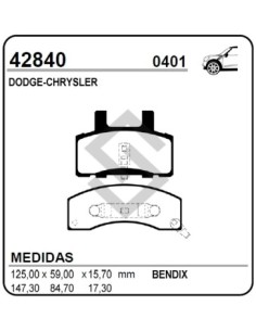 Im Past. Freno Del. Dodge  Ram 2500 94/99 (fina)