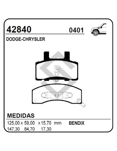 Im Past. Freno Del. Dodge  Ram 2500 94/99 (fina)