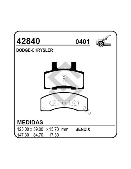 Im Past. Freno Del. Dodge  Ram 2500 94/99 (fina)