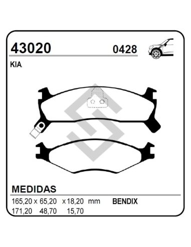 Im Past. Freno Del. Kia Sportage 2.0i 16v 4wd 94/... (k00)