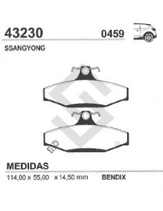 Im Past. Freno Tras. Ssangyong Musso / New Korando 97/...