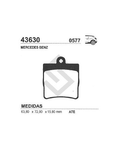 Im Past. Freno Tras. M.benz  C180 T / C200 Td 90/01