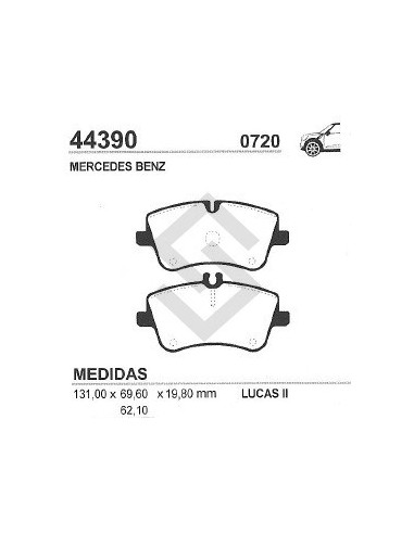 Im Past. Freno Del. M.benz C180 / 200 / 220 Ti 00/...