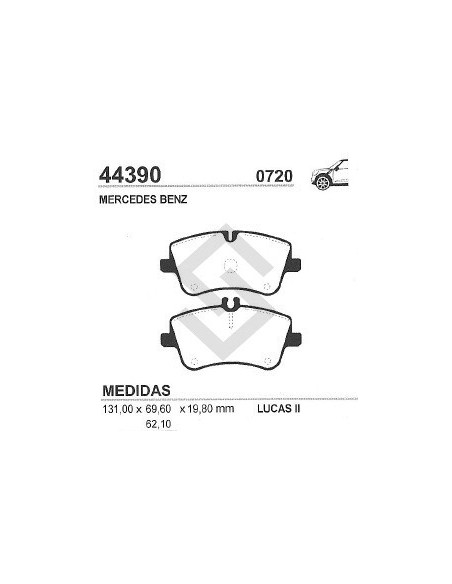 Im Past. Freno Del. M.benz C180 / 200 / 220 Ti 00/...
