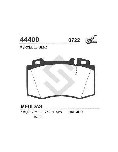 Im Past. Freno Del. M.benz Ml 430 2.8 / Serie 320 / Serie 500  00/...
