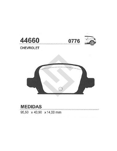 Ch Past. Freno Tras. Corsa 1.8 00/...