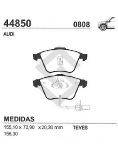 Im Past. Freno Del. Audi A6 Ii / Quattro 3.0 01/... / Allroad Quattro 2.5-2.7-4.2 02/...