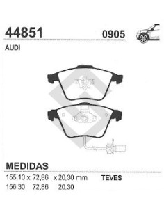 Im Past. Freno Del. Audi A4  Ii / A4 Iii /a6 Iii / A8 I  / Quattro  02/...