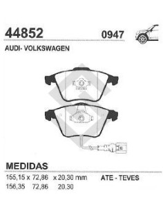 Vw Past. Freno Del. Passat 03/... Golf 03/... A3 03/...