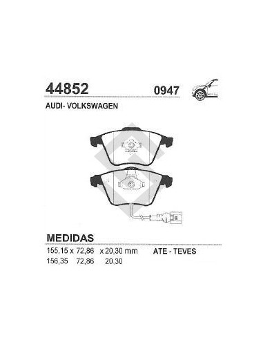 Vw Past. Freno Del. Passat 03/... Golf 03/... A3 03/...